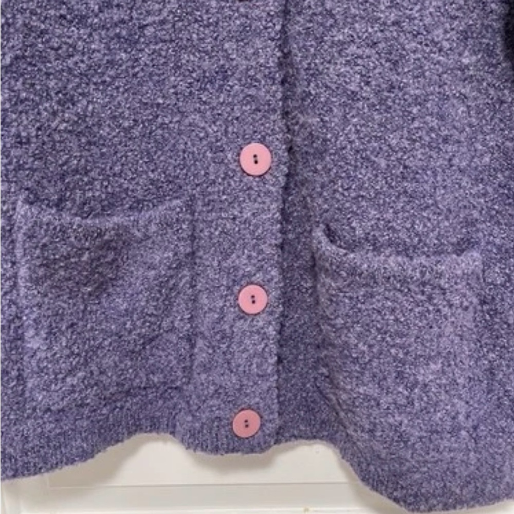 Knitworks Purple Button Front Jacket Sweater Cozycore Grannycore Medium NWT - Picture 4 of 10
